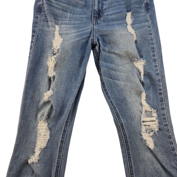 Vintage Y2k Hollister Jeans Womens 7R 28x31 Ripped Destroyed Straight Boot 2000s - Picture 6 of 16